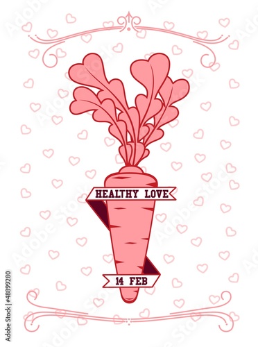 Vector: retro Valentine's Day symbol of healthy love retro Valentine's Day symbol of healthy love