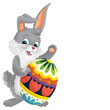 The happy easter rabbit - illustration for the children