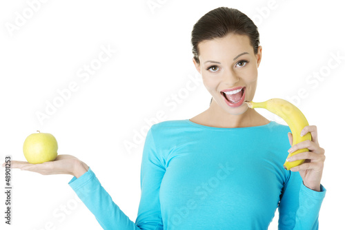 Photo: Healthy life, fruit diet and nutrition concept. Healthy life, fruit diet and nutrition concept.