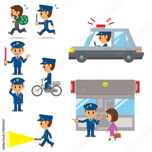 Vector: 警察官 仕事 警察官 仕事