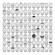 Vector: Huge set of funny hand drawn characters. Huge set of funny hand drawn characters.