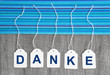 Danke sagen - Dankeskarte in Blau und Weiß