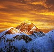 Foto: Evening colored view of Everest from Kala Patthar Evening colored view of Everest from Kala Patthar