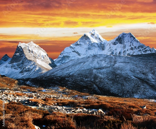 Photo: evening view of Ama Dablam evening view of Ama Dablam