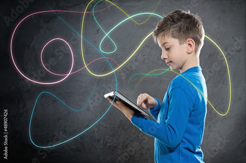 Photo: Child with Tablet PC Child with Tablet PC