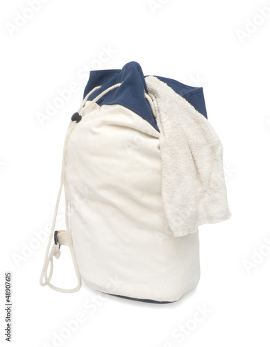 Photo: White laundry bag White laundry bag