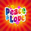 Peace an love (fond orange)