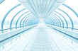 spacious diminishing transparent hallway