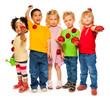 Group of kids spring