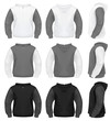 Realistic Men's Hoodie with Zipper