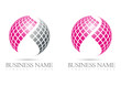 Business logo 3D pink sphere design