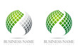 Business logo 3D green sphere design