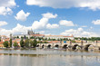 Hradcany with Charles bridge, Prague, Czech Republic