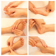 Foto: Collection of reflexology foot massage, spa foot treatment Collection of reflexology foot massage, spa foot treatment