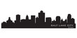 Salt Lake City, Utah skyline. Detailed city silhouette