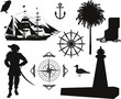 Set of Nautical Pirate pictures