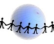 Illustration: human chain human chain