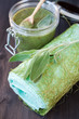 Spa care and treatment: body scrub with herbs