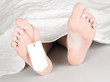 Dead body with toe tag