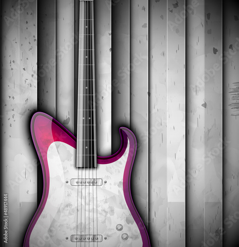 Vector: Background with guitar Background with guitar
