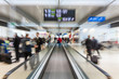 People rushing in airport gate