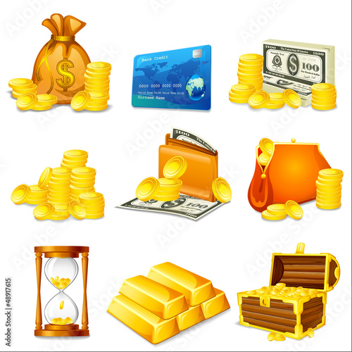 Vector: vector illustration of business and money related object vector illustration of business and money related object