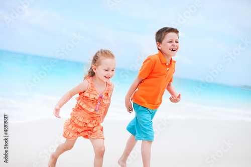 Photo: Small kids at beach Small kids at beach