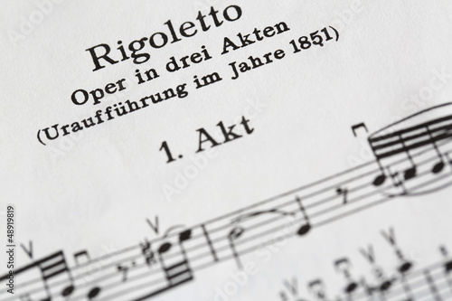Photo: Musical score Musical score
