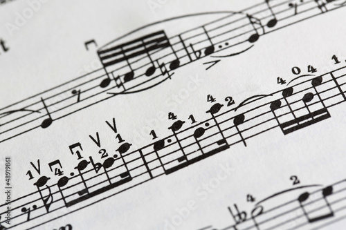 Photo: Musical score Musical score