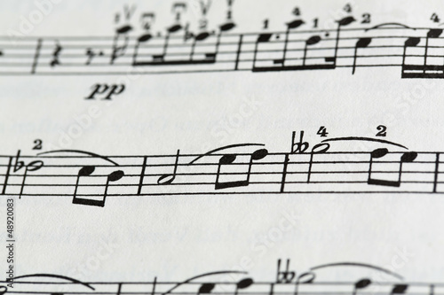 Photo: Musical score Musical score