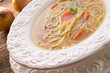 Noodle soup with beef broth