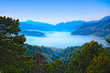 Sea of mist. View from high mountain. Doi angkhang mountain, chi