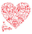 Vektor: Painted heart romantic elements. Painted heart romantic elements.