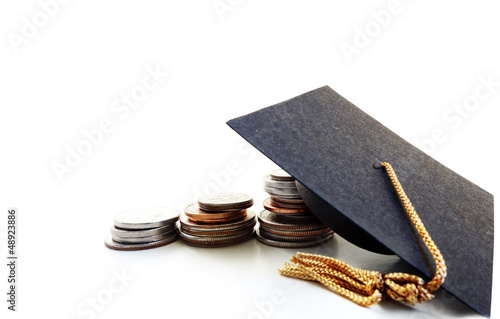 Photo: grap cap and coins grap cap and coins