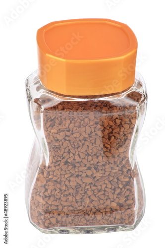 Photo: jar of instant coffee isolated jar of instant coffee isolated
