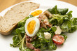 Feldsalat mit Speckstreifen und Schafskaese