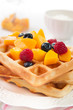 waffles with fruits