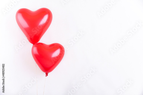 Photo: Two heart shaped balloons Two heart shaped balloons