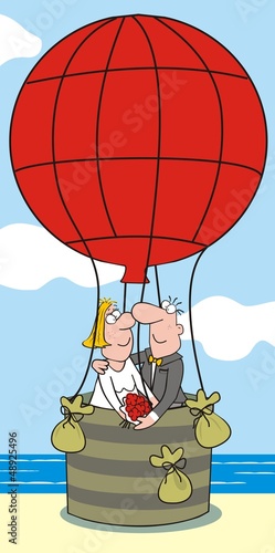 Vector: baloon-bride and groom baloon-bride and groom