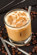 Coffee drink on a black background