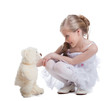 Photo: Cute little girl with soft toy Cute little girl with soft toy