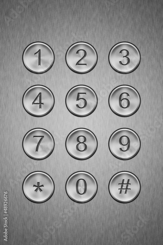 Illustration: Metal keypad Metal keypad