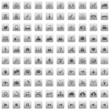 100 Icons // Website Buttons Grau