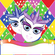 sfondo carnevale maschere colori
