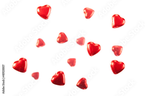 Photo: Red chocolate hearts Red chocolate hearts