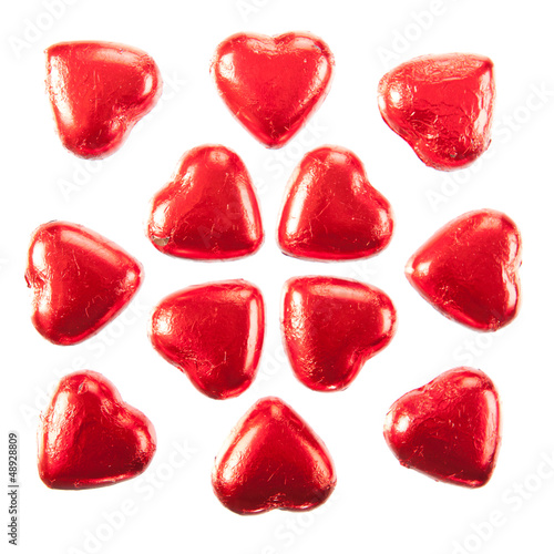 Photo: Red chocolate hearts Red chocolate hearts