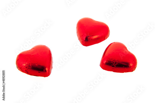 Photo: Red chocolate hearts Red chocolate hearts