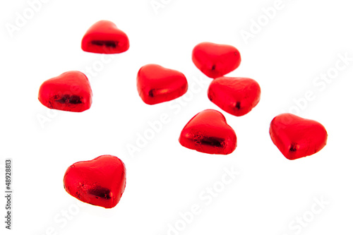 Photo: Red chocolate hearts Red chocolate hearts
