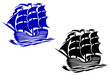Brig sail ship