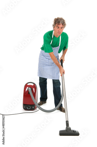 Photo: Man with vacuum cleaner Man with vacuum cleaner